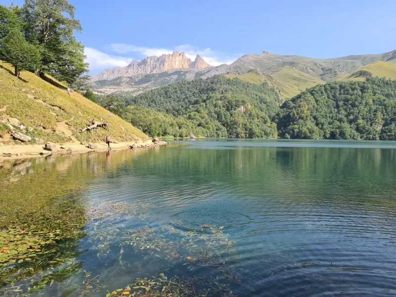 Maralgol lake with the Kapaz mountain in the background