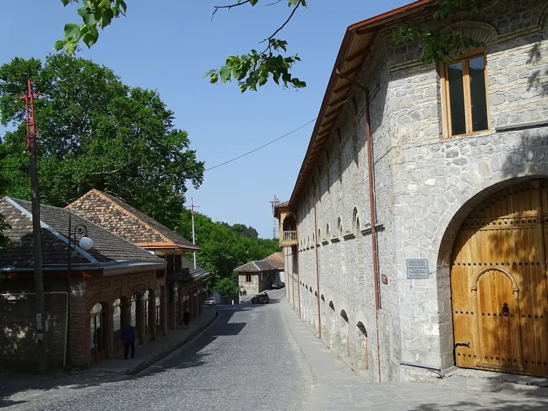 Street Scene along Axundov Kuc - Sheki - Azerbaijan (17644618173)